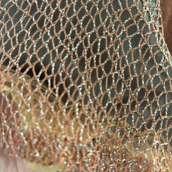 Vintage Bronze Damianou Mesh Metallic Evening Dress. - Picture 3 of 9